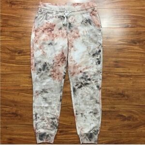Achieve Harmony Women's Blush Gray Tie Dye High Waist Soft Jogger Size Medium